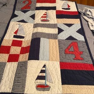 Pottery Barn kids nautical crib/toddler set